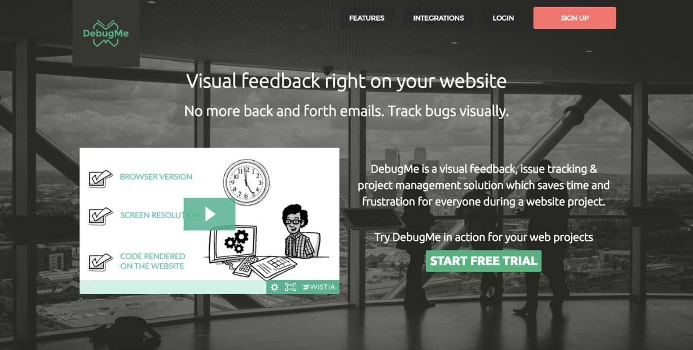 Debugme homepage